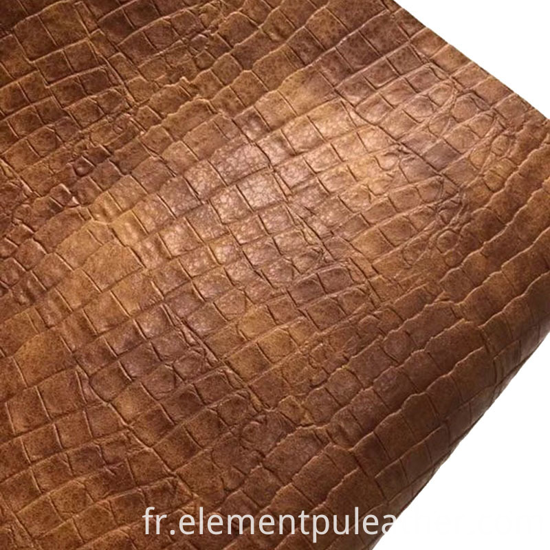 Matière du sac Faux Crocodile Leather Bag Material Fake Crocodile Leather